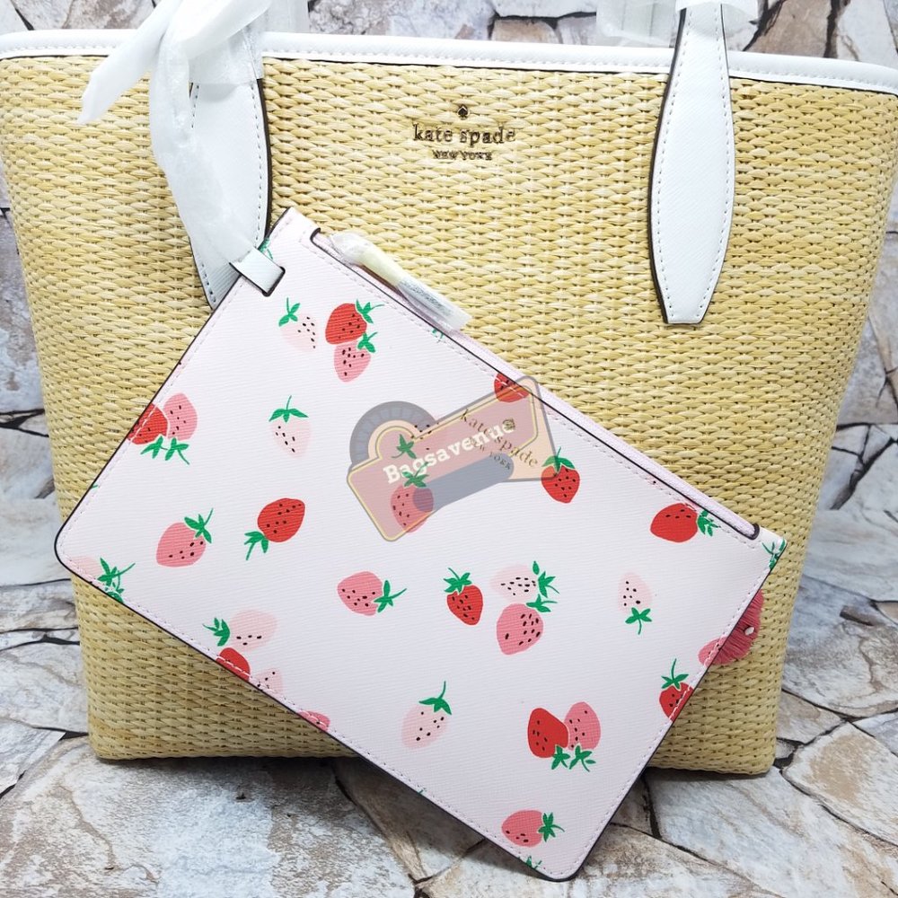 Small Tote Picnic In The Park Natural Kate Spade With Wristlet Beige - Picture 4 of 16